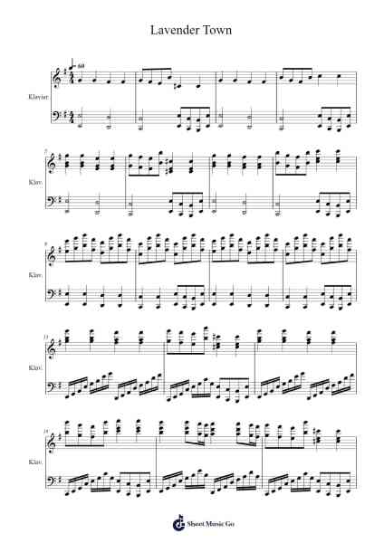 Lavender Town Sheet Music by undefined-Arr.Mollpag