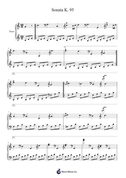 Sonata K. 95 in D Minor Sheet Music by Domenico Scarlatti-Arr.Sherkes Dofrank