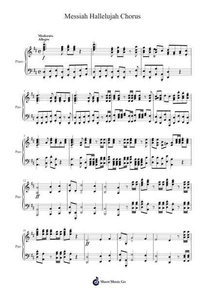 Messiah - Hallelujah Chorus Notenblatt von George Frideric Handel-Arr.Popgram Migcky