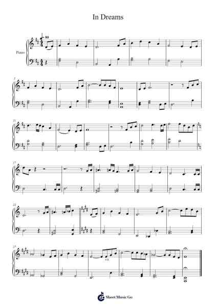In Dreams Sheet Music by Howard Shore-Arr.Wolfnid Bronbooth