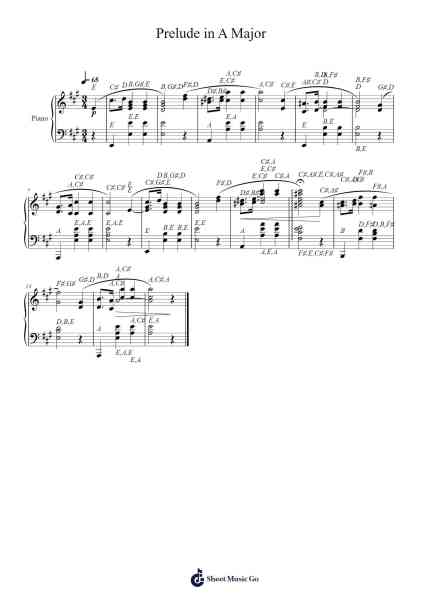 Prelude in A Major, Op. 28, No. 7 "Lettered second version" Sheet Music by Frédéric Chopin-Arr.Hartkeats