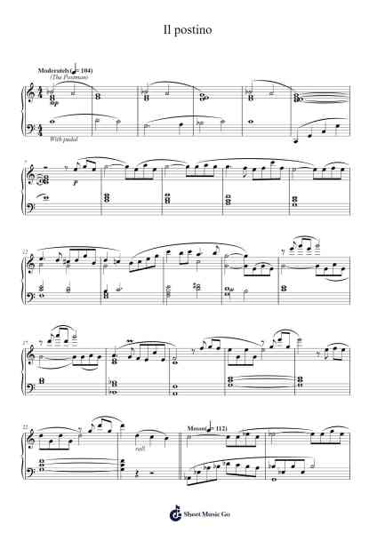 Il postino Sheet Music by Luis Bacalov-Arr.Blanes Poyale