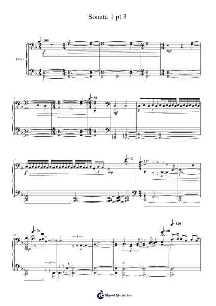 Sonata 1 pt 3 Sheet Music by Clegrey Euhood-Arr.Chachill