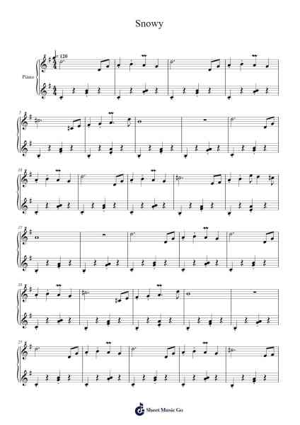 Snowy Sheet Music by Toby Fox-Arr.Saulnick Huddon