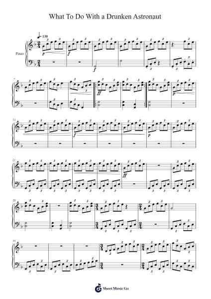 What To Do With a Drunken Astronaut Sheet Music by undefined-Arr.Barthart Aswat