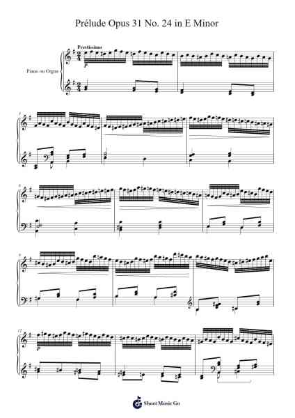 Prélude Opus 31 No. 24 in E Minor Sheet Music by Charles-Valentin Alkan-Arr.Cofvey Fieldmeo