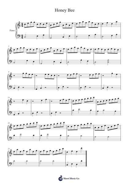 Honey Bee Sheet Music by Joshua Veasley-Arr.Nodric