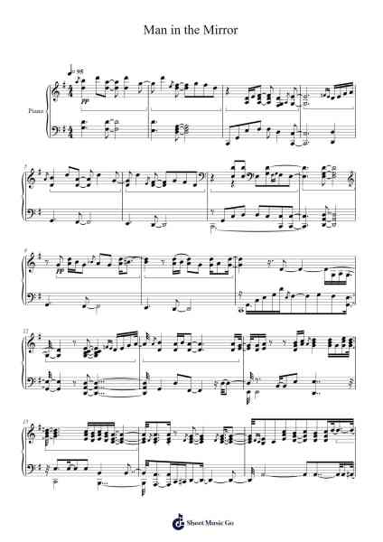 Man in the Mirror Sheet Music by Michael Jackson-Arr.Pauldo Reedbart