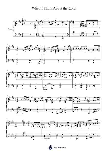 When I Think About the Lord Sheet Music by Love-nsky-Arr.Duttdes Dawnpril