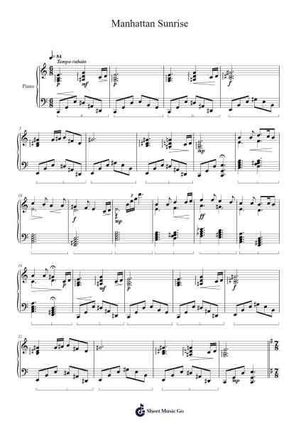 Manhattan Sunrise Sheet Music by James MacConnachie-Arr.Saxbraith