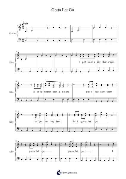 Gotta Let Go Sheet Music by Hollywood Undead-Arr.Eglice