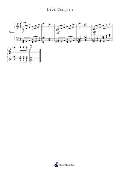 Level Complete Sheet Music by SuperTechyMusic-Arr.Joanbroad Tedrene