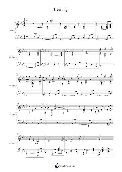 Evening Sheet Music by undefined-Arr.Huxmons