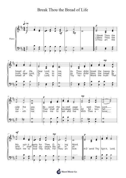 Break Thou the Bread of Life Sheet Music by William F. Sherwin-Arr.Churkiel Uliam