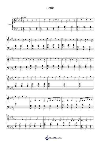 Lotus Sheet Music by Bricman Paul-Arr.Webbjohn Zafy