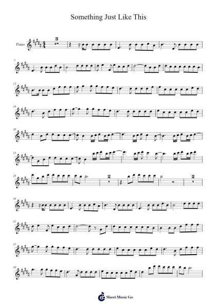 Something Just Like This Sheet Music by undefined-Arr.Arkirk Janeien