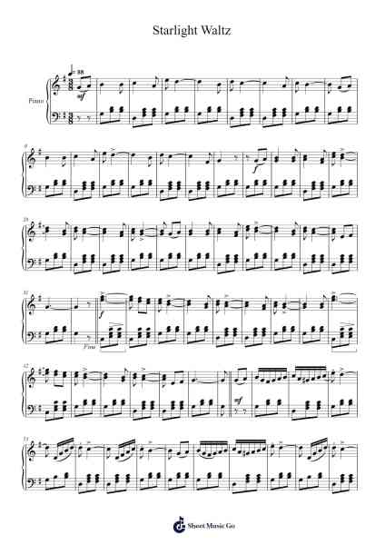 Starlight Waltz Sheet Music by C.S. Brainard-Arr.Westier Haylay
