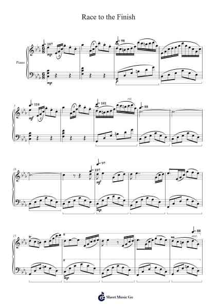 Race to the Finish Sheet Music by Li Yang Yang-Arr.Norgiles