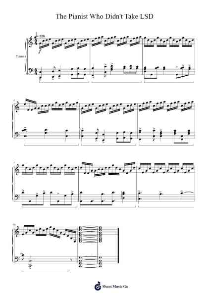 The Pianist Who Didn't Take LSD Sheet Music by undefined-Arr.Derion