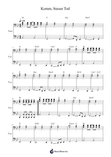 Komm, Susser Tod Sheet Music by undefined-Arr.Pumens Faulkgrant