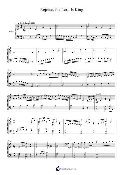 Rejoice, the Lord Is King Sheet Music by John Darwall/Lloyd Larson-Arr.Stator