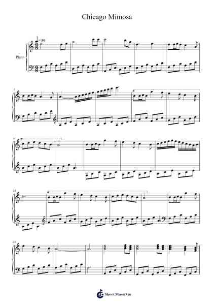 Chicago Mimosa Sheet Music by Andrew London-Arr.Everkeith Abters