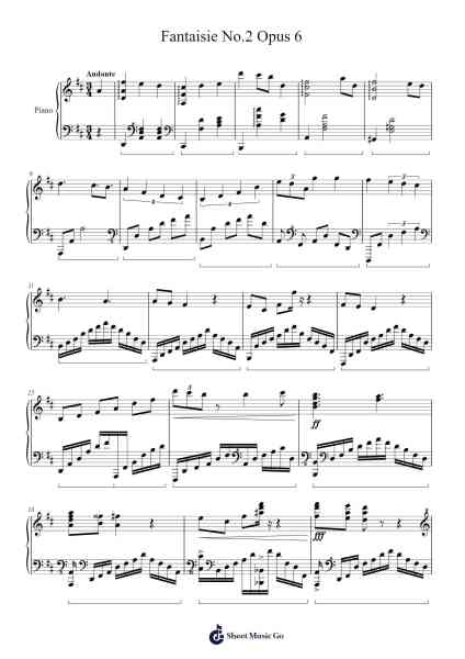 Fantaisie No.2 Opus 6 Sheet Music by Gargia-Arr.Jesries