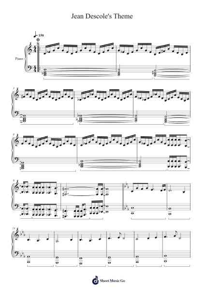 Jean Descole's Theme Sheet Music by undefined-Arr.Fotience