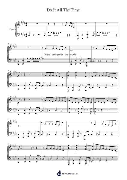 Do It All The Time Sheet Music by IDKHOW-Arr.Warges Morestone