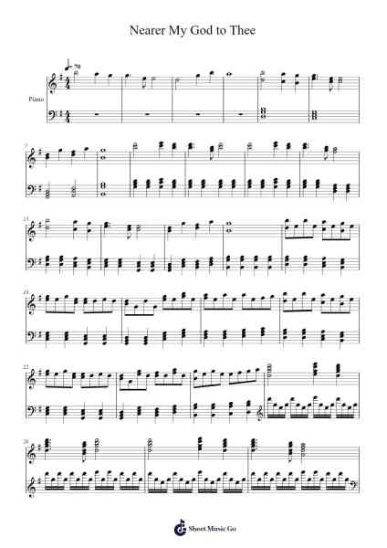Nearer My God to Thee - Variations for Piano Sheet Music by undefined-Arr.Jesvin