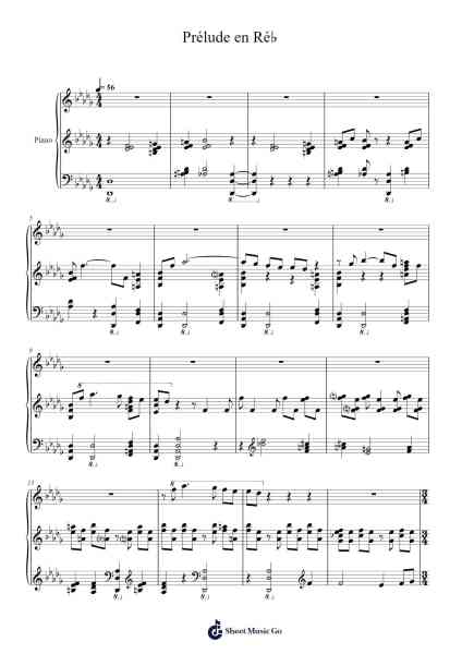 Prélude en Ré♭, (1912) Sheet Music by Lili Boulanger-Arr.Leomos