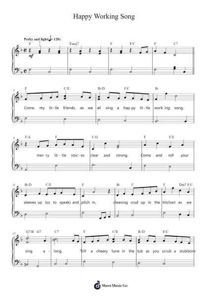 Happy Working Song Sheet Music by Stephen Schwartz-Arr.Ogrite Samptian