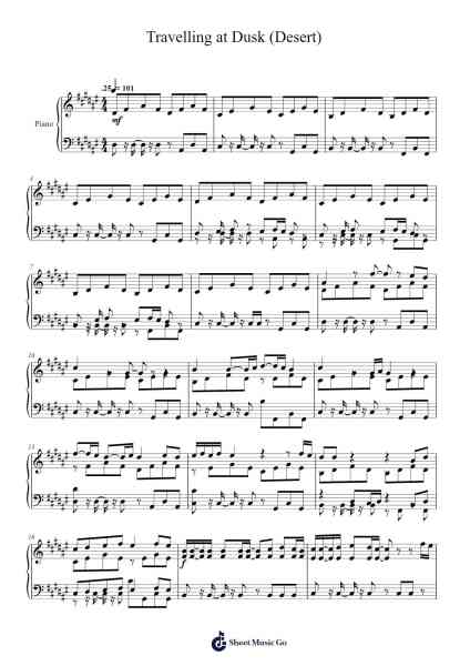 Travelling at Dusk (Desert) Sheet Music by undefined-Arr.Yetleif Clecott