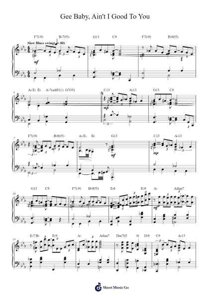 Gee Baby, Ain't I Good To You Sheet Music by Don Redman-Arr.Rares