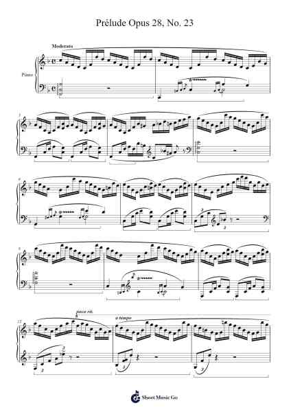 Prélude Op. 28, No. 23 in F Major Sheet Music by Frédéric François Chopin-Arr.Derkyle