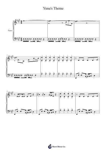 Yuna's Theme Sheet Music by Mau-Arr.Brewsriah Lesrald