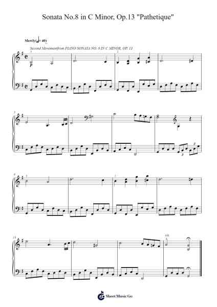 Sonata No. 8 in C Minor, Op. 13 "Pathetique" Sheet Music by Ludwig van Beethoven-Arr.Lespenn