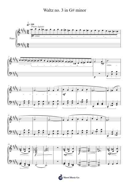 Waltz no. 3 in G# minor Sheet Music by Jordan Thukkaram-Arr.Kyleret Earlkyle