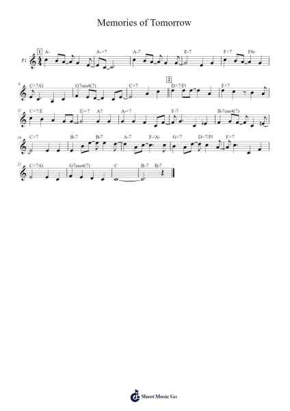 Memories of Tomorrow Notenblatt von Keith Jarrett-Arr.Horndy Pullbard