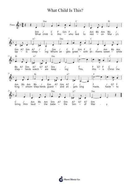 What Child Is This? Sheet Music by undefined-Arr.Armlogg Maugvelt