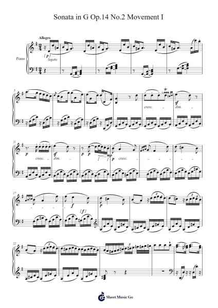 Sonata No. 14 in C-sharp Minor, Op. 27 No. 2 "Moonlight": I. Adagio sostenuto Sheet Music by Ludwig van Beethoven-Arr.Fieldbing