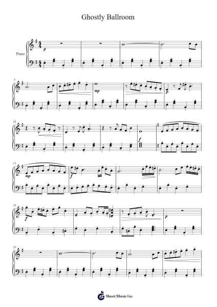 Ghostly Ballroom Sheet Music by Amelia Timms-Arr.Rydiah