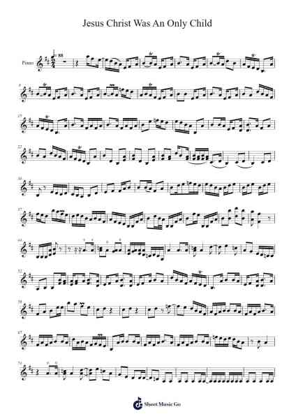 Jesus Christ Was An Only Child Sheet Music by Modest Mouse-Arr.Kelins Woothe