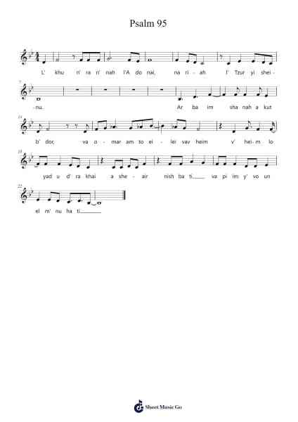 Psalm 95 Sheet Music by undefined-Arr.Jouboyd Calgel