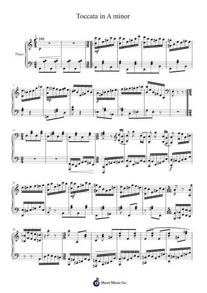 Toccata in A minor Sheet Music by Campleign Eli-Arr.Leclair