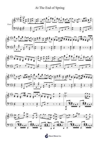 At The End of Spring Sheet Music by ZUN-Arr.Nypkins Shakeats
