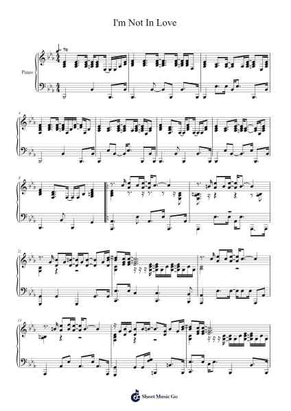 I'm Not In Love Sheet Music by undefined-Arr.Gibger Burnsleif
