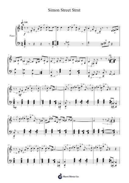 Simon Street Strut Sheet Music by Jeff Kelley-Arr.Davehume
