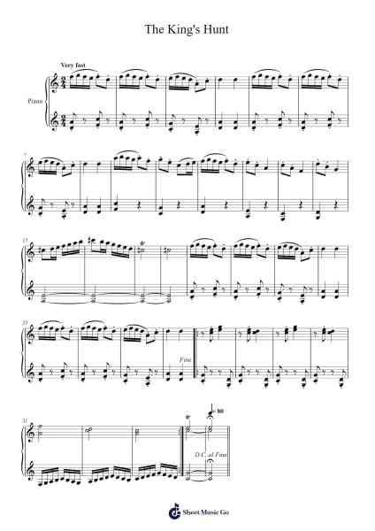 The King's Hunt Sheet Music by Tuukka Jokilehto-Arr.Childdy Whitkin
