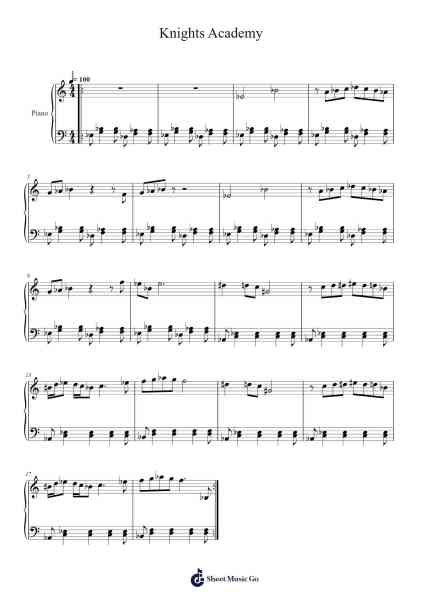 Knights Academy Sheet Music by MBK564-Arr.Orence